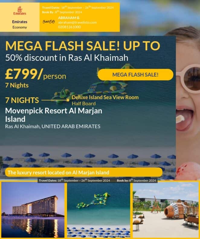 MEGA FLASH SALE! UP TO 50% discount in UAE - Travelisto Special Last minute offers